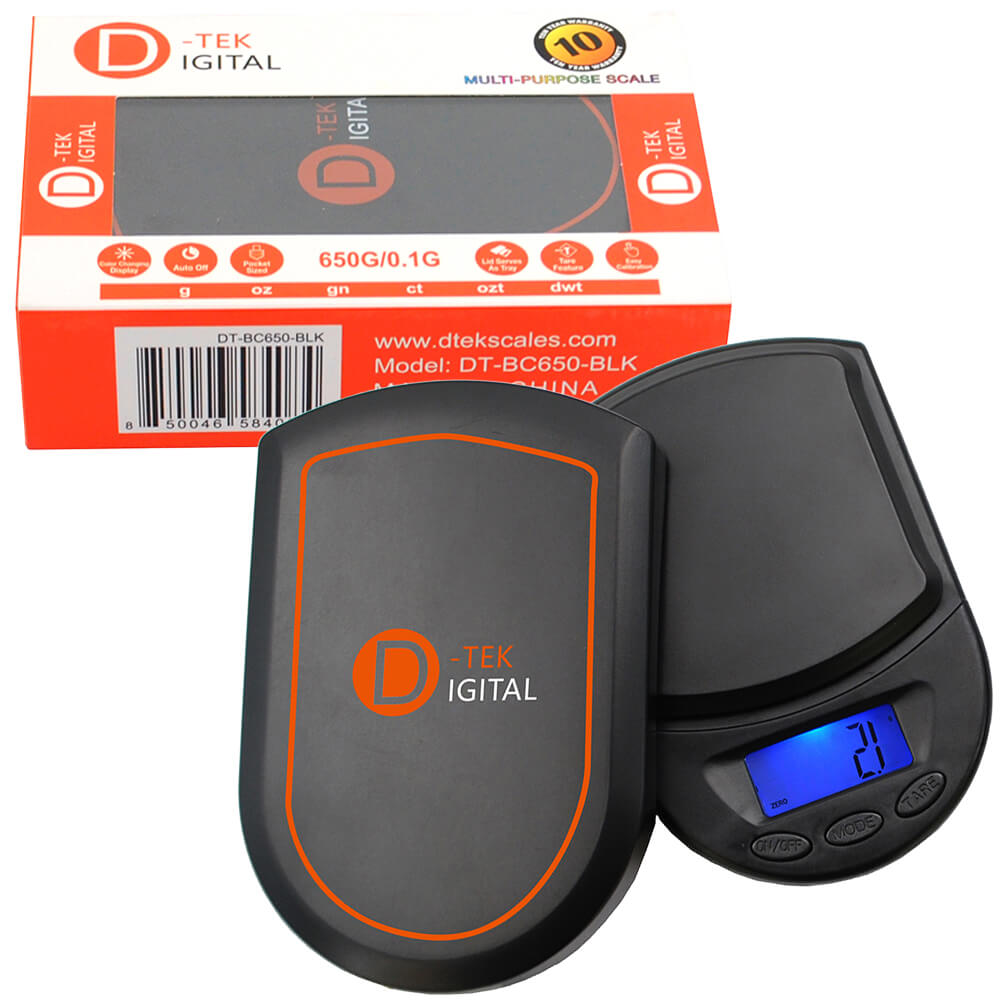 D-tek Digital Pocket Scale (DT-BC-650) | 650x0.1g | Black product image